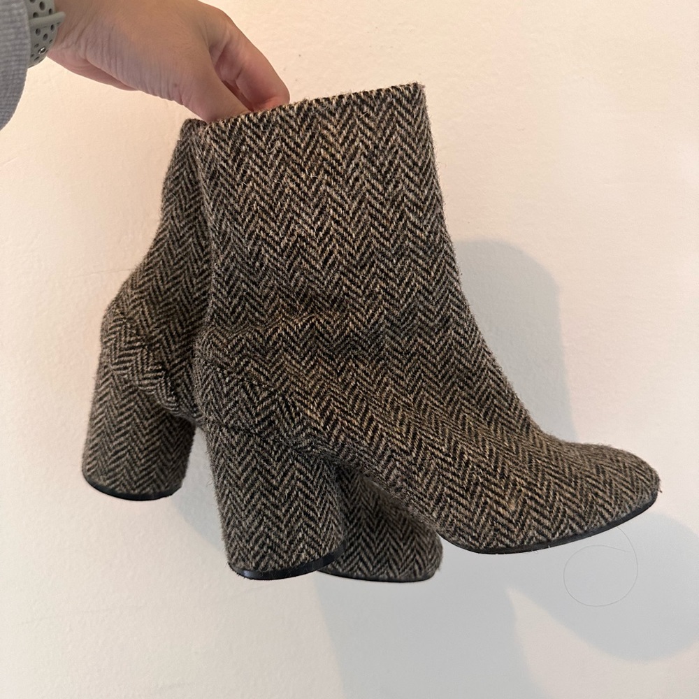 Maison Martin Margiela Tweed Ankle Boots